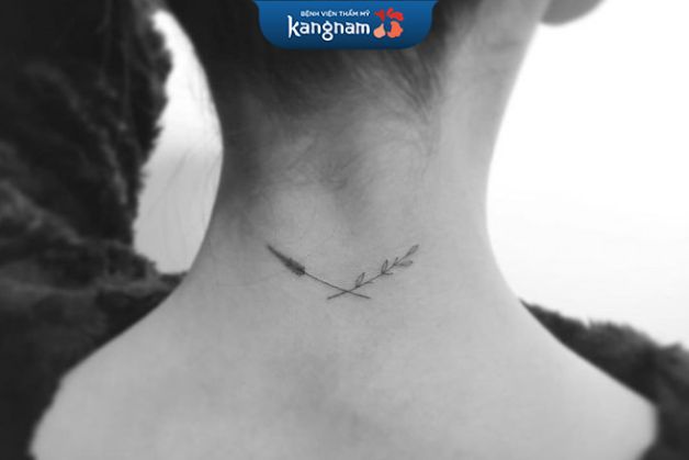 Hình xăm nhỏ sau gáy đẹp cho phái nữ