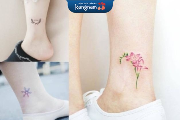 Hình xăm nhỏ ở chân không kém phần ấn tượng