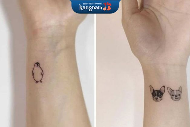 Tattoo động vật mini đáng yêu trên tay