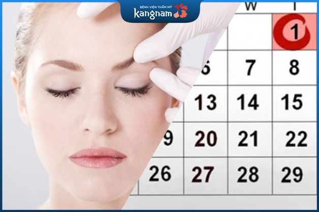 Không nên cắt mí khi đến tháng