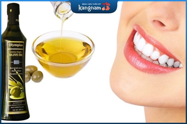 Làm trắng răng ở nhà với dầu oliu