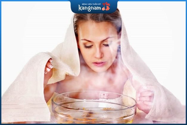 Xông hơi giúp điều trị mụn ẩn dưới da