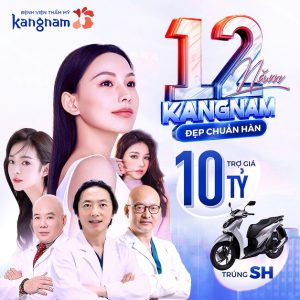 Mừng sinh nhật 12 năm – Kangnam tặng 999 suất ưu đãi làm đẹp