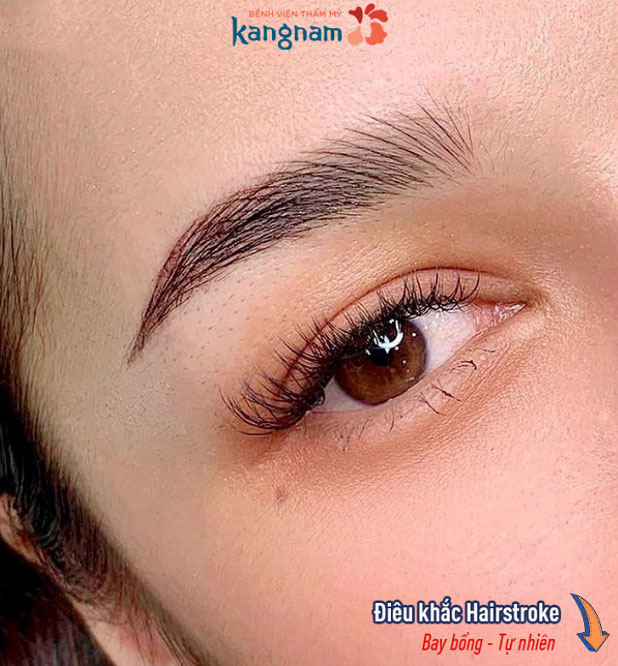 Lông mày ngang hài hòa với gương mặt