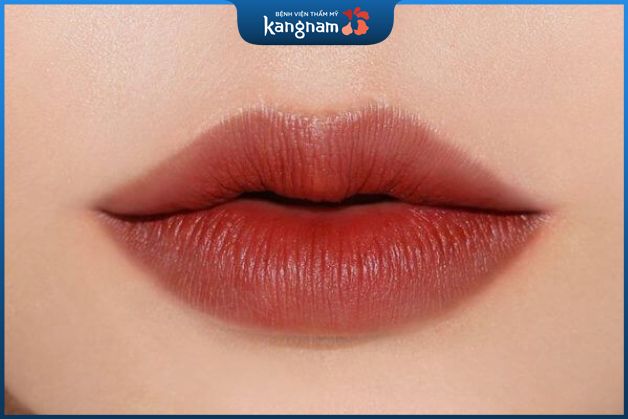 Phun môi collagen màu đỏ đất