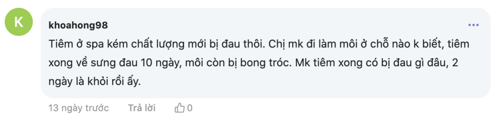 Review tiêm môi tim