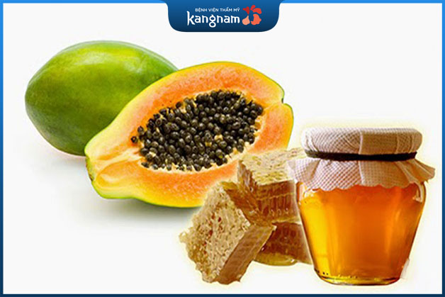 Vitamin C trong đu đủ kết hợp cùng khoáng chất từ mật ong chống oxy hóa cực tốt