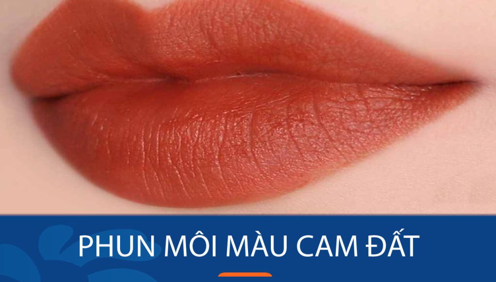 Phun môi màu cam đất – Màu môi sang trọng