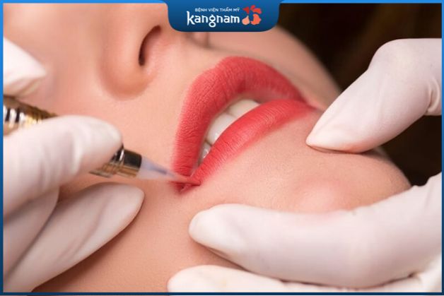 Quy trình phun môi màu cam đất