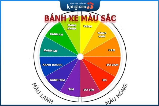 Bánh xe màu sắc trong phun xăm