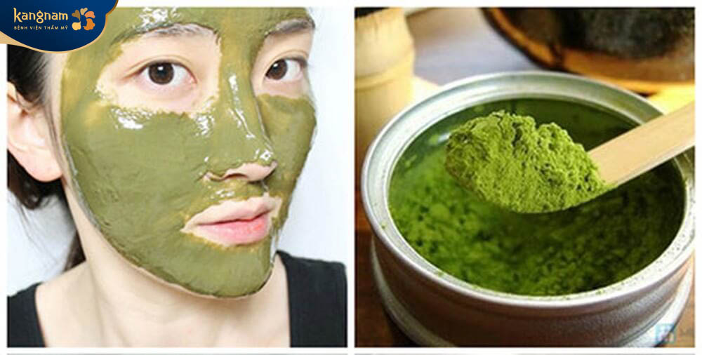 Bột trà xanh giúp kiềm dầu và giải phóng lỗ chân lông