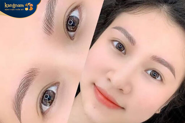 Kiều Trang cảm thấy hài lòng với dáng lông mày mới sau khi thực hiện tại Kangnam