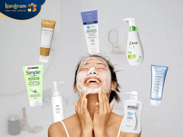 Các loại sữa rửa mặt dịu nhẹ phù hợp với da mụn