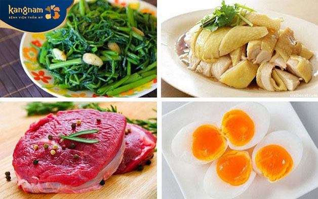 Sau khi phun lông mày cần kiêng thịt bò, rau muống, gà, đồ nếp... để không hình thành sẹo 