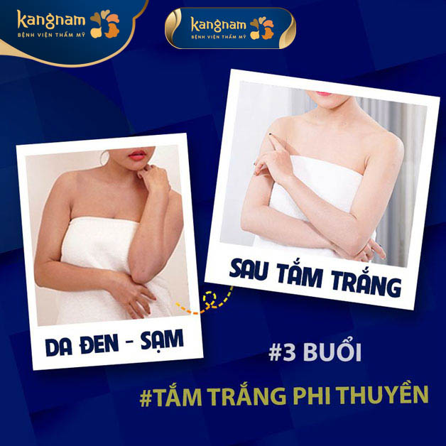 Sự thay đổi của khách hàng sau 3 buổi tắm trắng phi thuyền