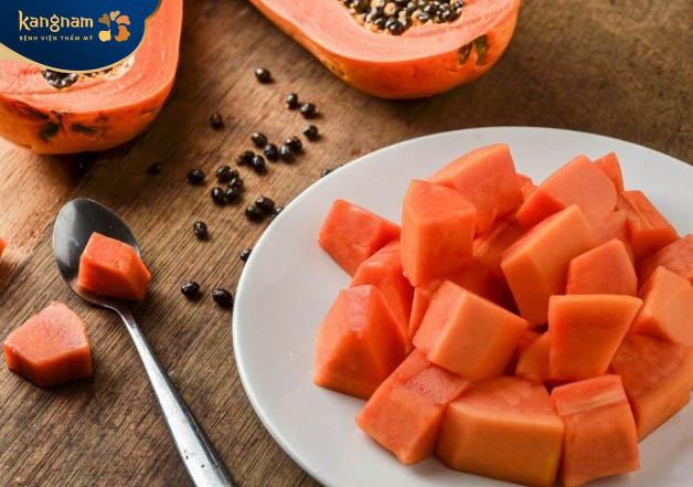 Trị mụn thịt bằng đu đủ