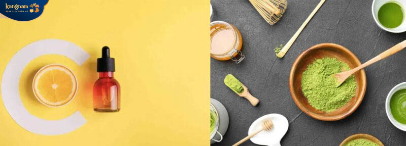 Làm trắng da với vitamin C và bột trà xanh