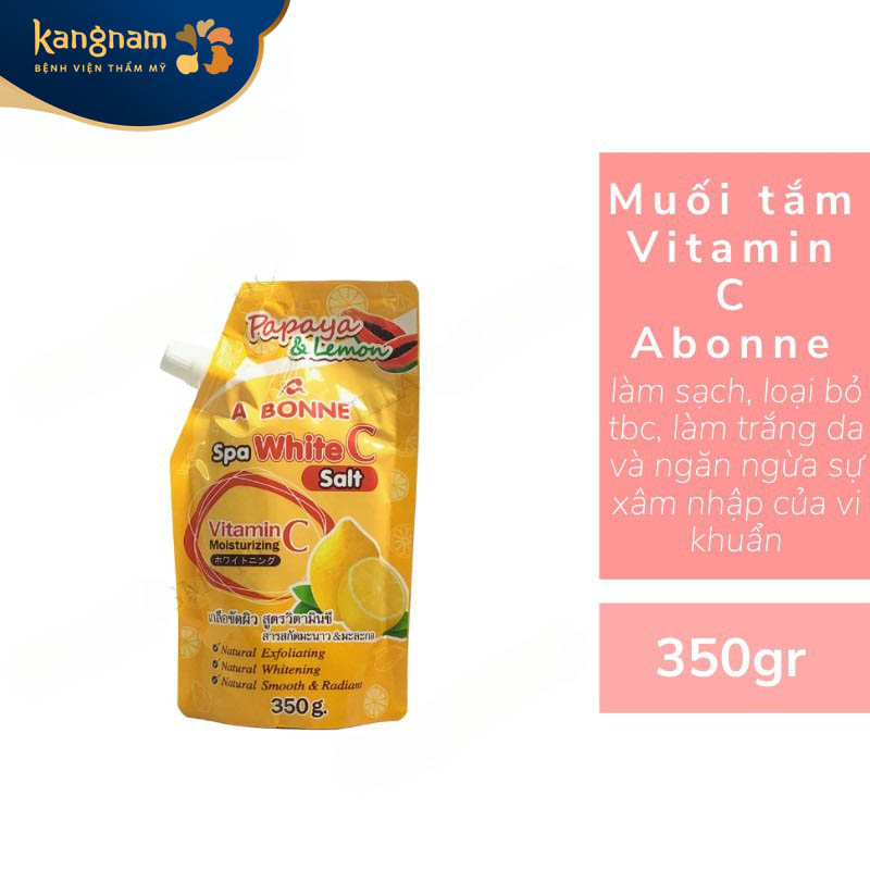 Sáng da với muối tắm trắng vitamin c spa abonne
