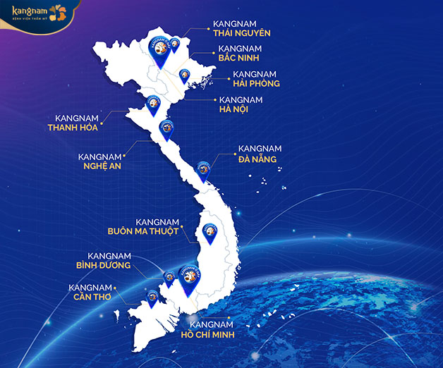 Kangnam Nghệ An thuộc hệ thống thẩm mỹ viện chuẩn Hàn lớn nhất Việt Nam