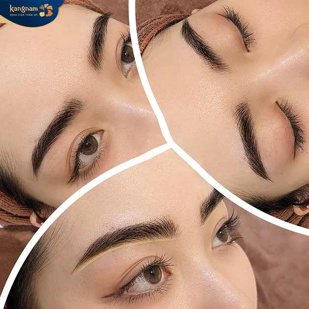Chị Mai Anh chia sẻ: "Lông mày sau khi điêu khắc tại Kangnam tự nhiên, không cần tốn 15 phút kẻ mày mỗi sáng nữa"