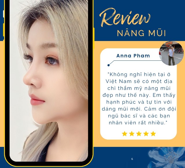Bạn Anna Pham (Berlin, Đức) hài lòng với dáng mũi mới