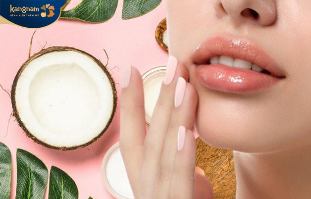 Dầu dừa là nguyên liệu được sử dụng nhiều để dưỡng và trị thâm môi