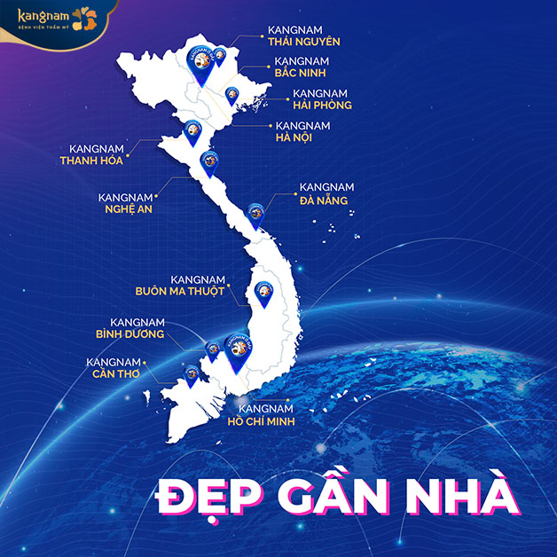 Hiện tại, Kangnam đã có chi nhánh trên khắp cả nước