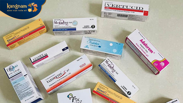 Thuốc bôi có thành phần retinoid, Benzoyl Peroxid, Acid Azelaic, Salicylic Acid... giúp điều trị mụn viêm hiệu quả