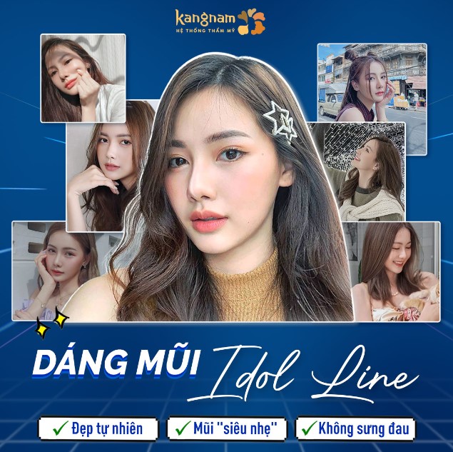 Dáng mũi Idol Line thời thượng