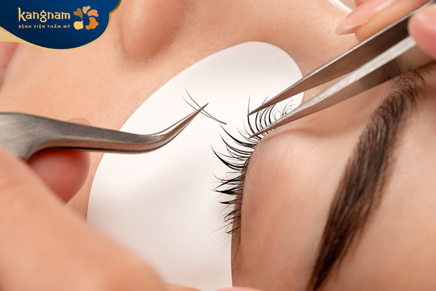 Nối mi dáng chữ V cánh thiên thần không gây tổn thương đế sợi mi thật