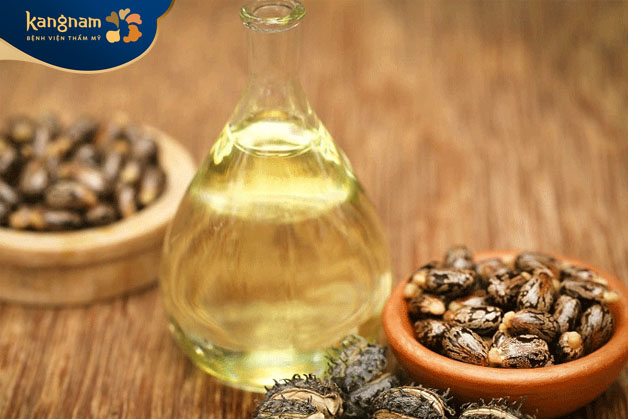 Dầu thầu dầu trị mụn thịt ở gò má