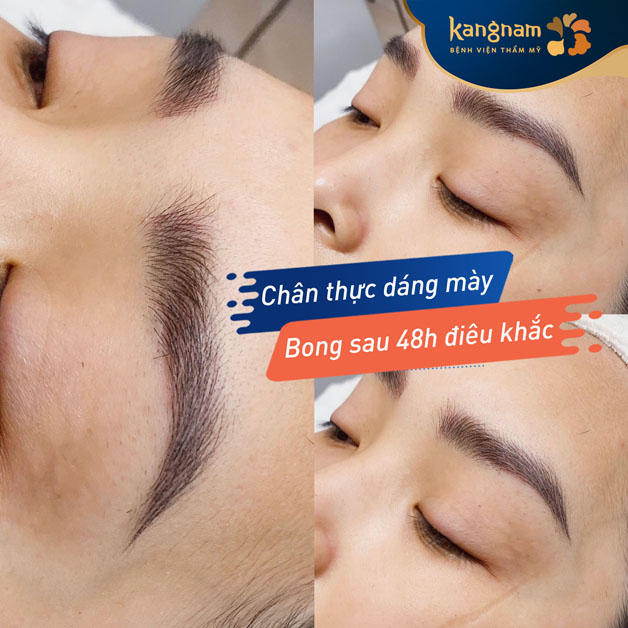 Lông mày sau khi bong giữ độ sắc nét, mềm mại