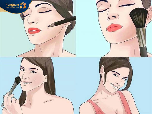 Phương pháp trang điểm, dùng chì kẻ mày và chổi