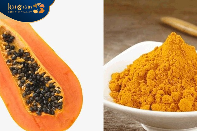 Nghệ và đu đủ được cho là có khả năng ức chế sự phát triển của nang lông