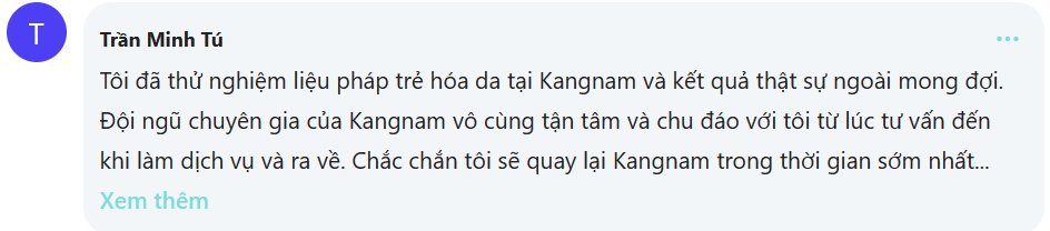 Chia sẻ chân thực từ khách hàng đã làm đẹp tại Kangnam Nghệ An