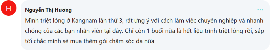 Chia sẻ chân thực từ khách hàng đã làm đẹp tại Kangnam Nghệ An