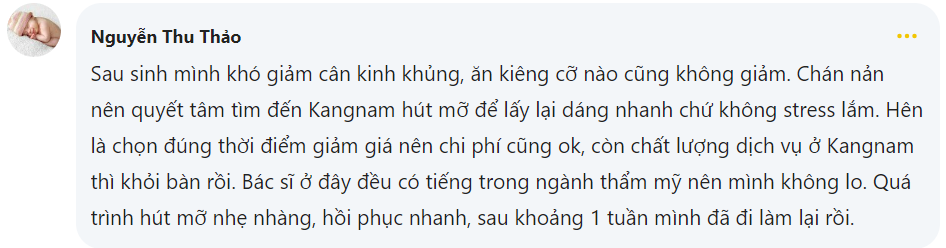 đánh giá chân thực từ khách hàng sử dụng dịch vụ tại Kangnam