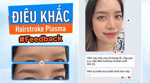 Khách hàng ưng ý với dịch vụ điêu khắc Hairstroke tại Kangnam