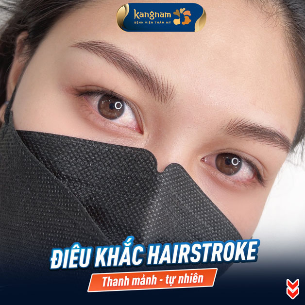 Điêu khắc chân mày màu nâu nhẹ nhàng tự nhiên