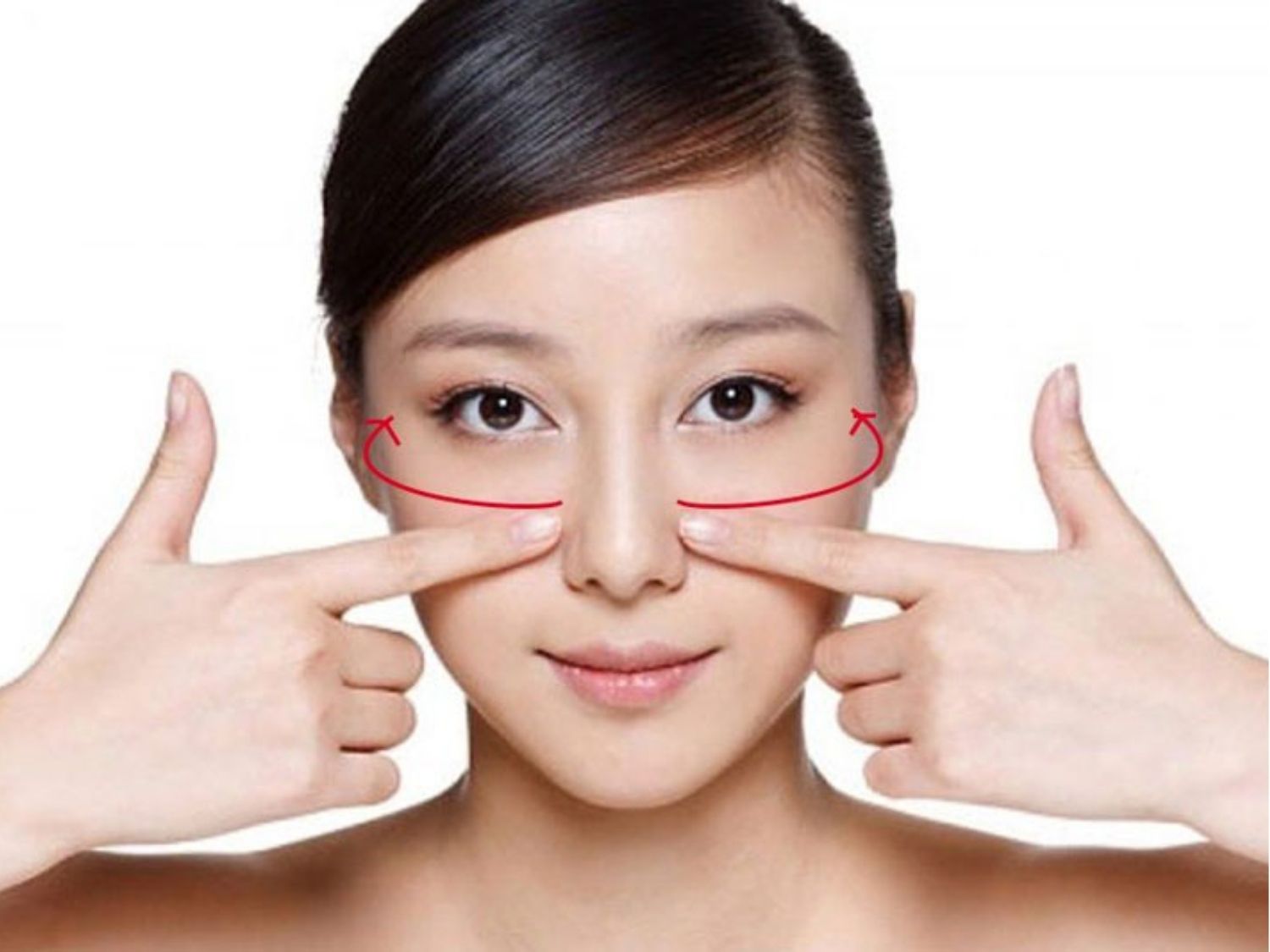 Massage, bấm huyệt hạ gò má cao