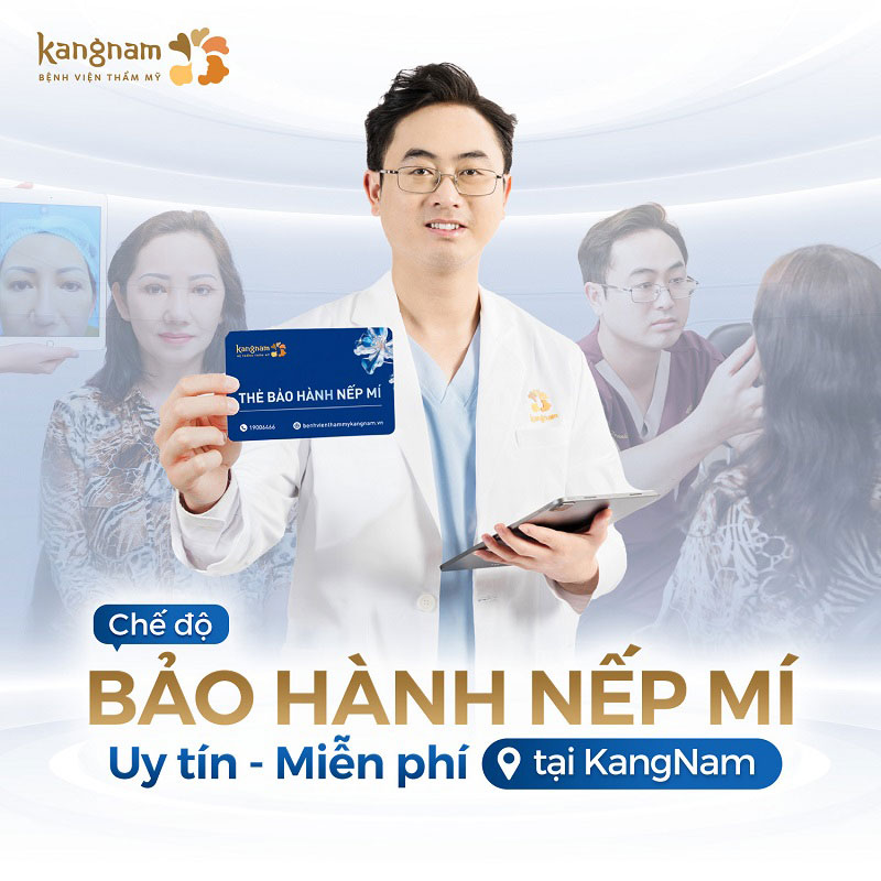 Kangnam ứng dụng chế độ bảo hành nếp mí dài hạn