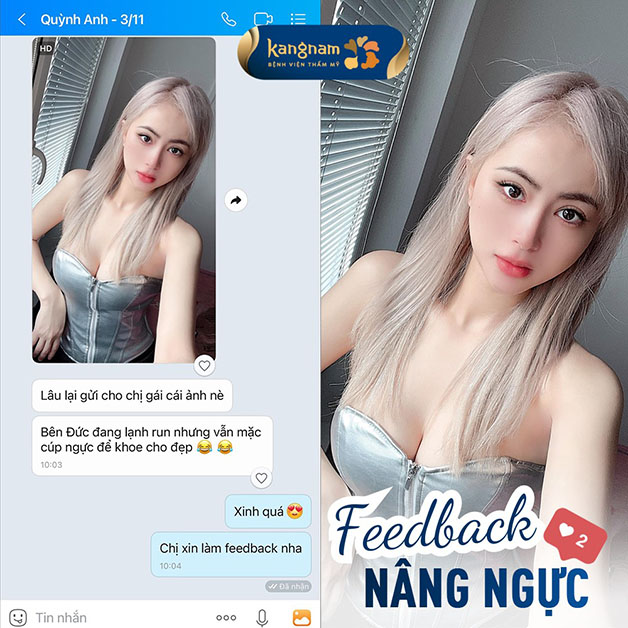 Nhiều chị em dành nhiều lời khen cho Kangnam sau khi nâng ngực