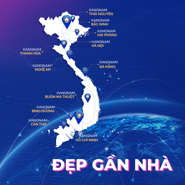Kangnam có 13 chi nhánh khắp cả nước
