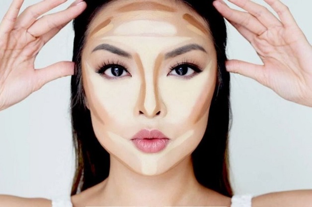 Trang điểm sẽ giúp che gương mặt thon gọn, cân đối hơn