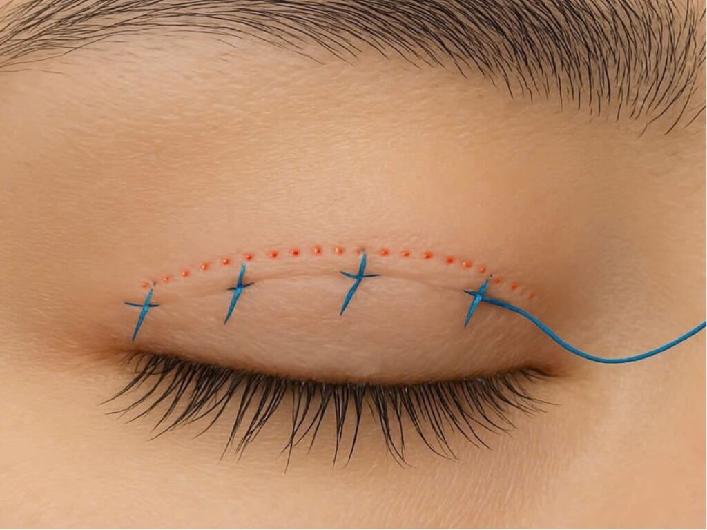 Nhấn mí luồn chỉ