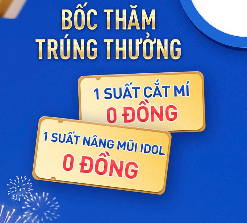 Khách hàng có cơ hội bốc thăm trúng thưởng các suất thẩm mỹ 0 đồng