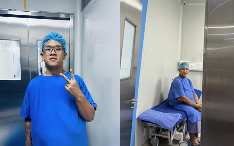 Trọng Nhân trước giờ phẫu thuật