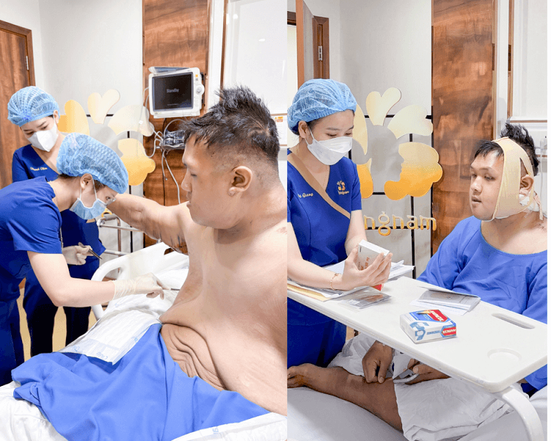 Trọng Nhân tỉnh táo sau 1 ngày phẫu thuật