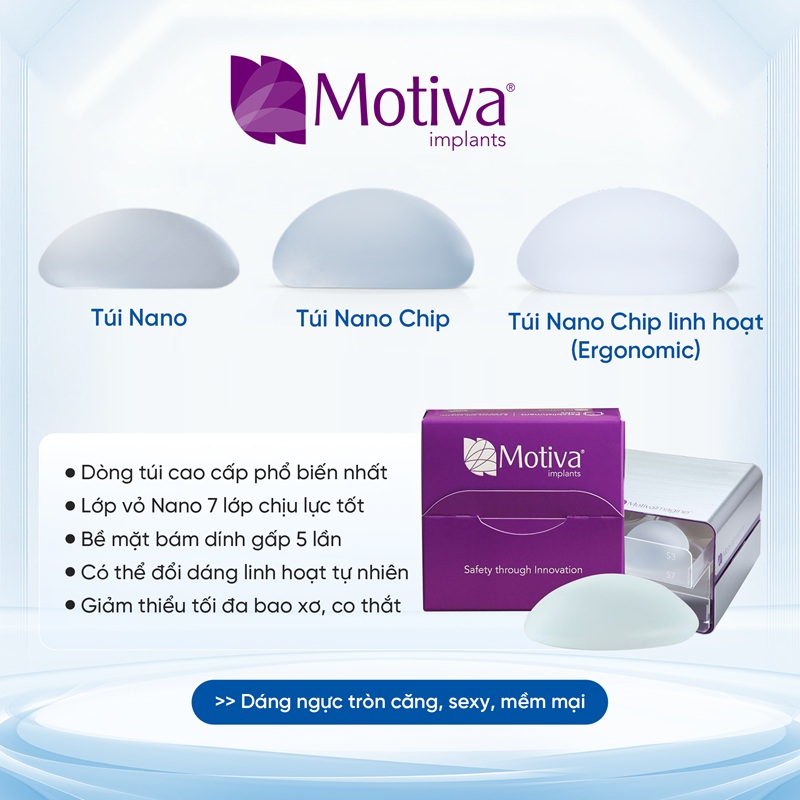 Túi nâng ngực Motiva độc quyền tại Kangnam TP.HCM