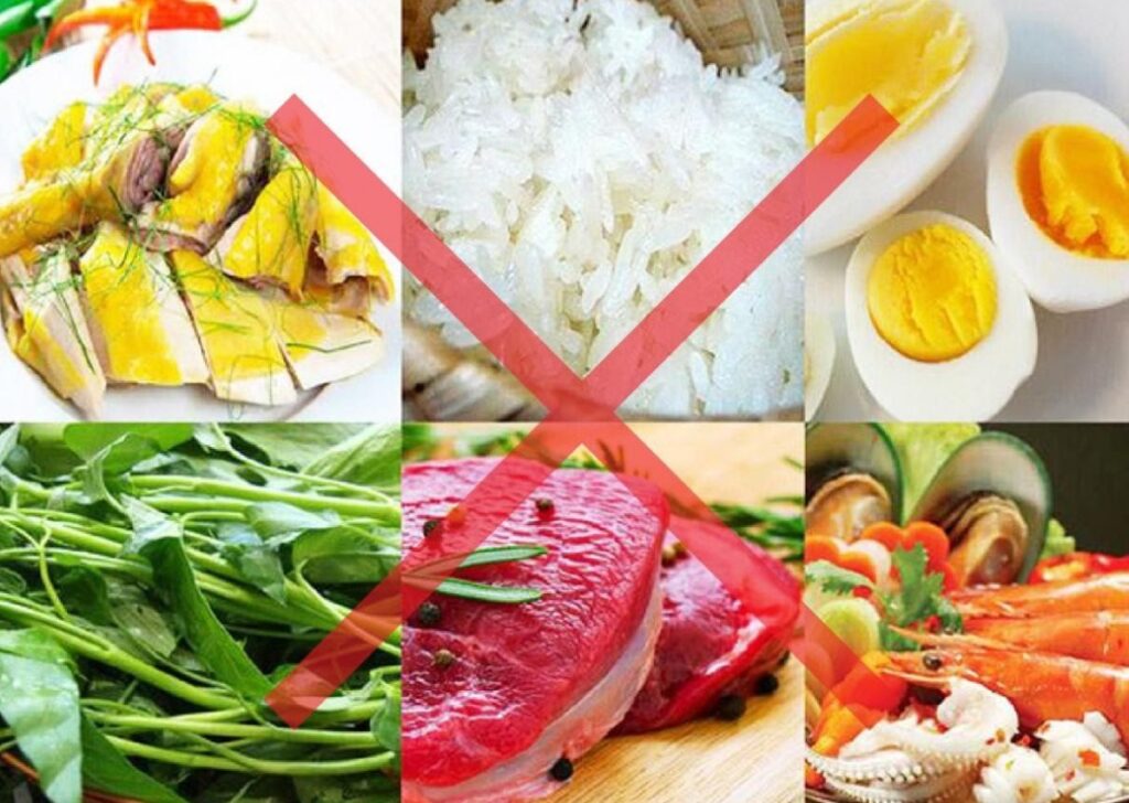 Nâng mũi kiêng ăn thịt gà, trứng, rau muống để tránh bị sẹo